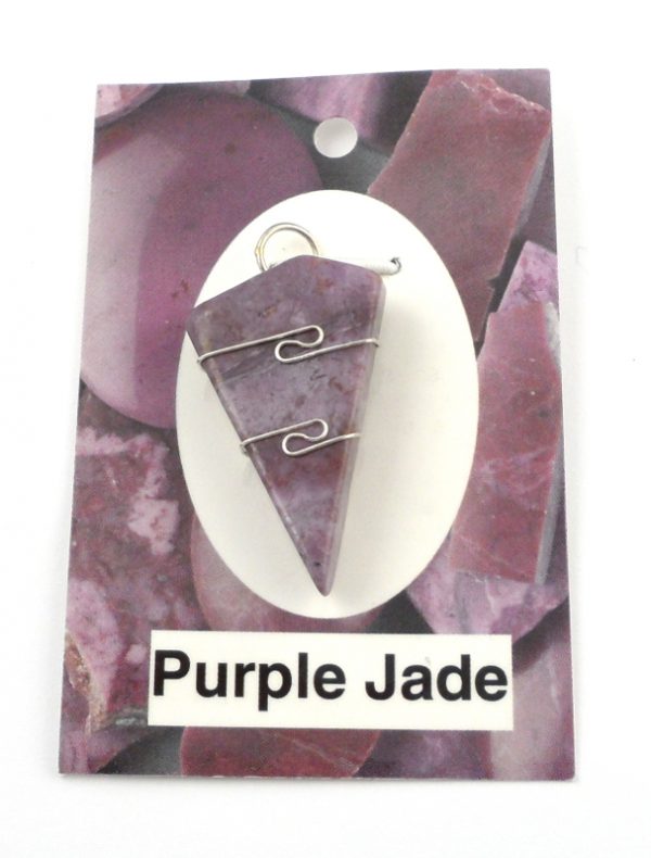 Purple Jade Wire Wrapped Pendant All Crystal Jewelry pendant