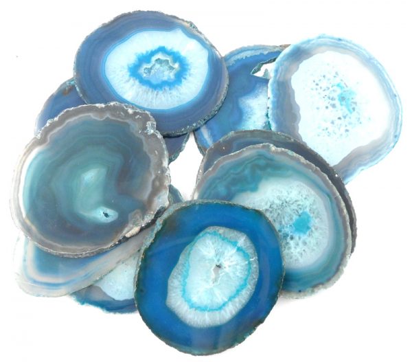 Agate Slabs, Teal, pack of 10 size 3 Agate Products agate