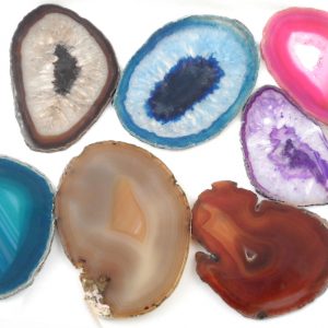 Agate Slabs, Mixed, pack of 7 size 3 Agate Slabs agate