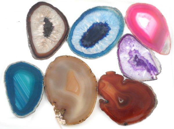 Agate Slabs, Mixed, pack of 7 size 3 Agate Products agate