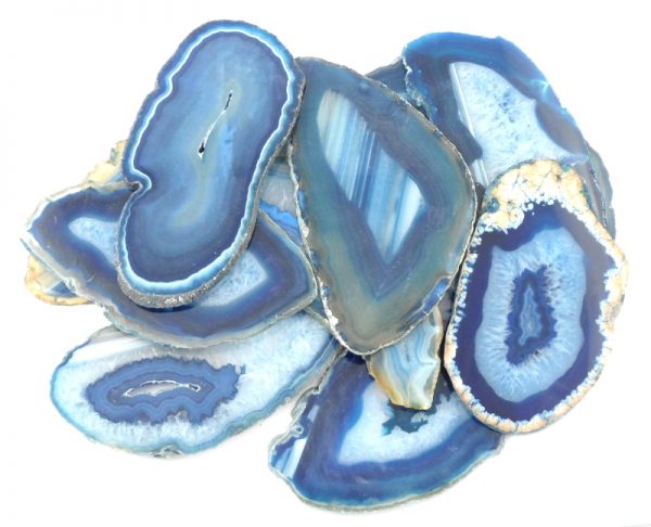 Agate Slabs, Blue, pack of 10 size 3 Agate Products agate