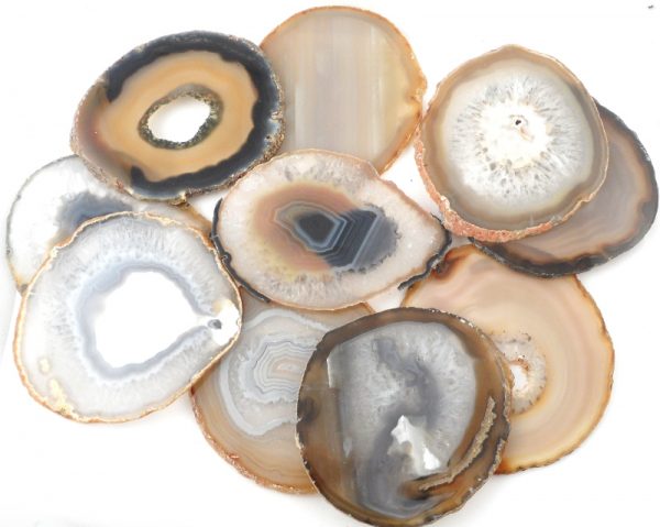 Agate Slabs, Natural, pack of 10 size 3 Agate Products agate