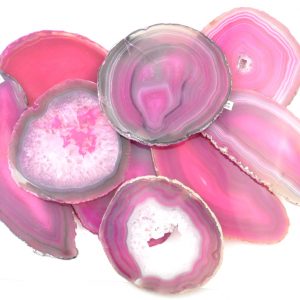 Agate Slabs, Pink, pack of 10 size 3 Agate Products agate