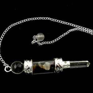 Crystal Chips Pendulum with Quartz Point and Sphere All Specialty Items clear quartz