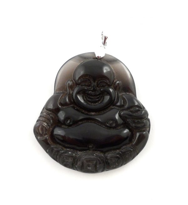 Obsidian, Black Buddha Pendant All Crystal Jewelry black obsidian