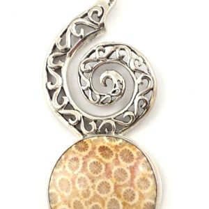 Petrified Coral Pendant All Crystal Jewelry coral