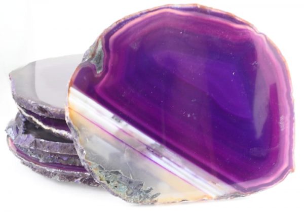 Agate Slabs, Purple, pack of 10 size 4 Agate Products agate