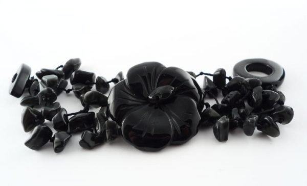 Obsidian Flower Bracelet All Crystal Jewelry black obsidian