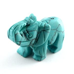 Blue Howlite Elephant Specialty Items blue howlite