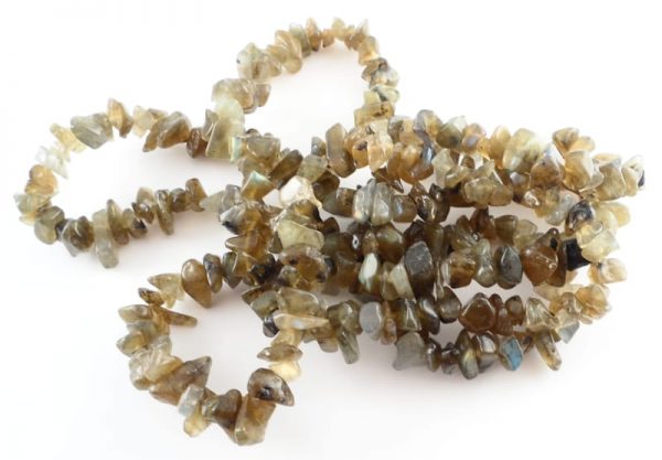 Labradorite Chip Bead Necklace All Crystal Jewelry chip beads