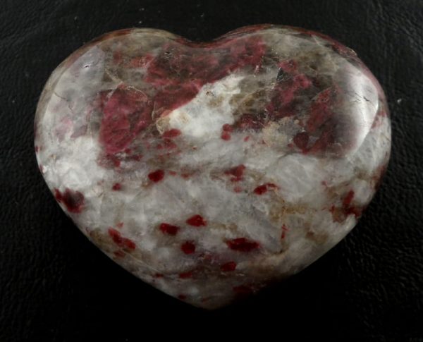 Ruby Tourmaline in Quartz Heart All Polished Crystals heart
