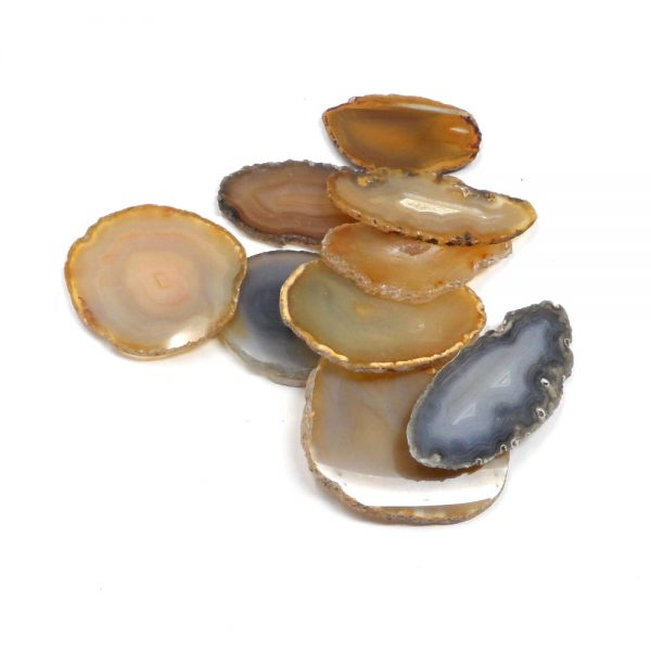 Agate Slabs, Natural, pack of 10 size 00 Agate Products agate