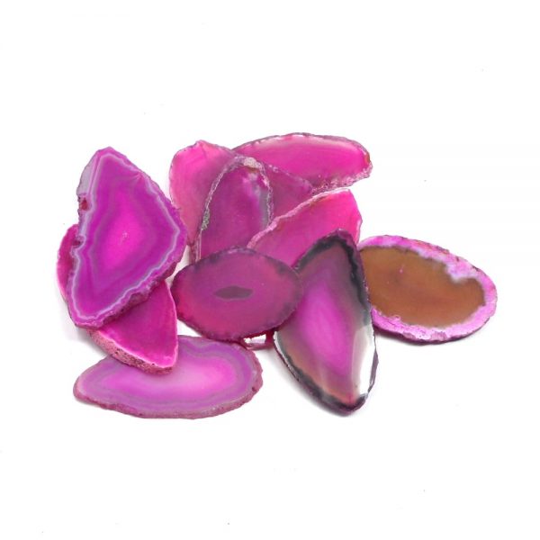 Agate Slabs, Pink, pack of 10 size 00 Agate Products agate