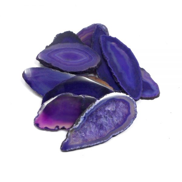 Agate Slabs, Purple, pack of 10 size 00 Agate Products agate