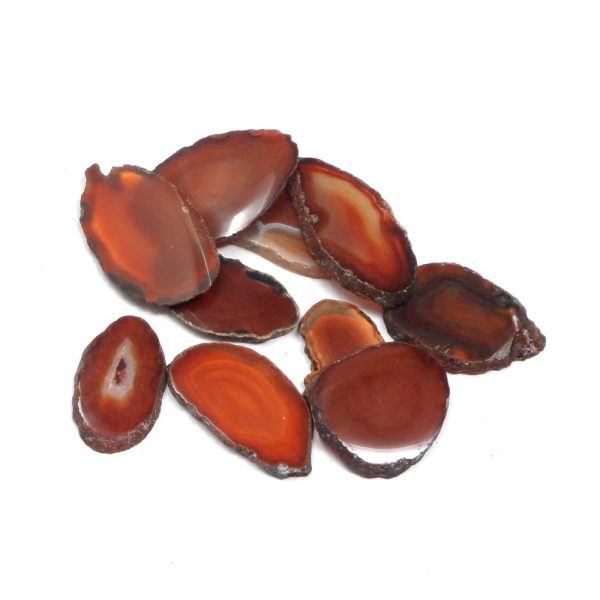 Agate Slabs, Red, pack of 10 size 00 Agate Products agate