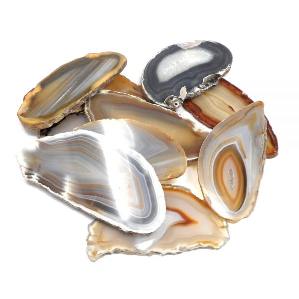 Agate Slabs, Natural, pack of 10 size 1 Agate Products agate