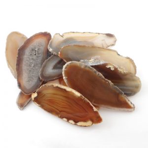 Agate Slabs, Brown, pack of 10 size 00 Agate Products agate