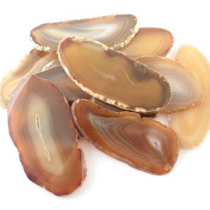 Agate Slabs, Brown, pack of 10 size 0 Agate Products agate