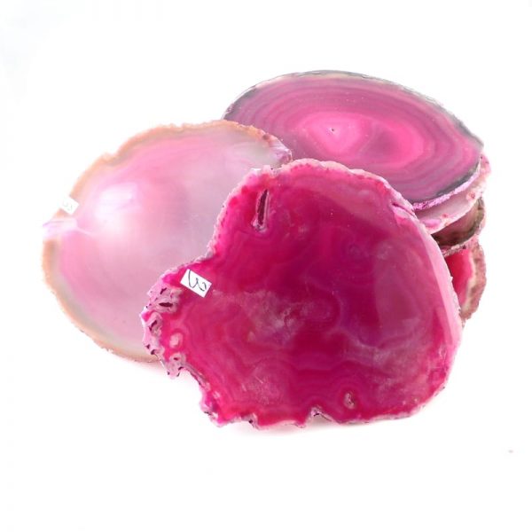 Agate Slabs, Pink, pack of 10 size 3 Agate Products agate