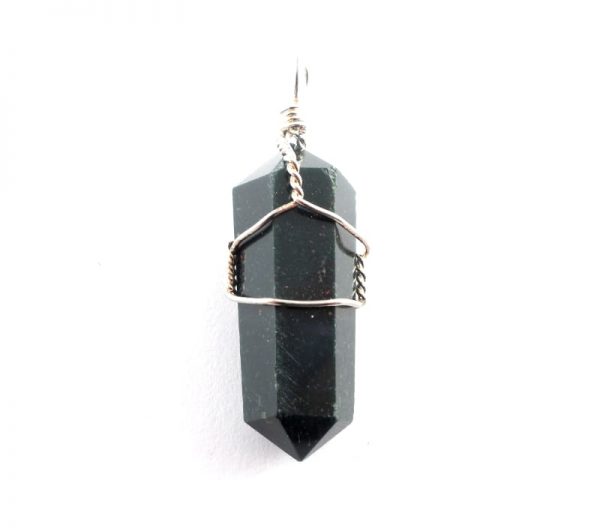 Bloodstone Pendant, wire wrapped All Crystal Jewelry bloodstone