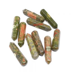 Unakite Wands pack of 10 All Polished Crystals bulk crystal wands