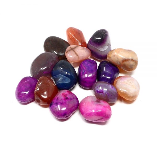 Dyed Agate xl tumbled 16oz All Tumbled Stones agate healing properties