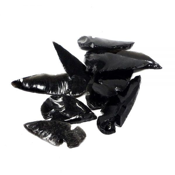 Black Obsidian Arrowheads sm All Raw Crystals arrowhead