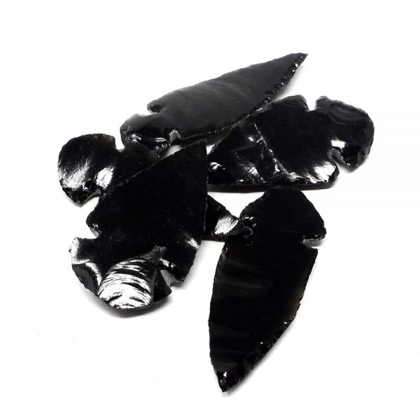 Black Obsidian Arrowheads md All Raw Crystals arrowhead