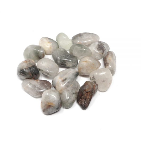 Clear Quartz with Inclusions md tumbled 8oz All Tumbled Stones bulk quartz