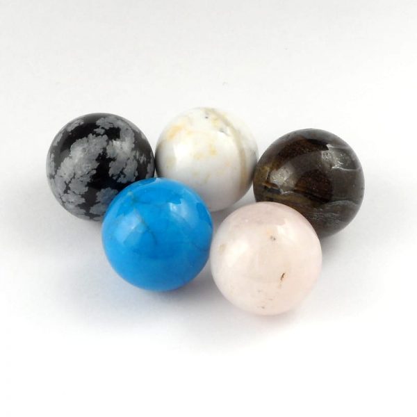 Mixed Small Spheres All Polished Crystals 20mm sphere
