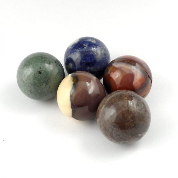 Mixed Small Spheres All Polished Crystals 20mm sphere