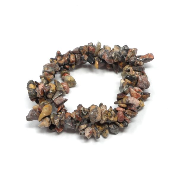 Leopardskin Agate 3-Strand Bracelet All Crystal Jewelry chip bracelet