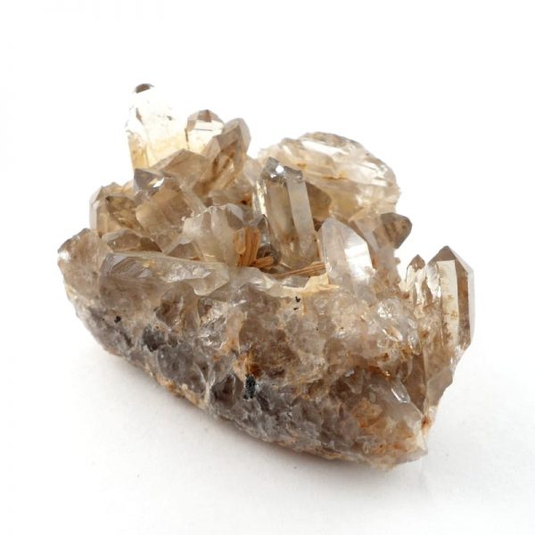 Smoky Quartz Cluster with Rutile Inclusions All Raw Crystals Rutile