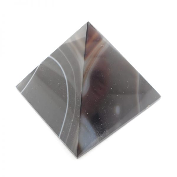 Agate, Black Banded Pyramid All Polished Crystals black banded agate