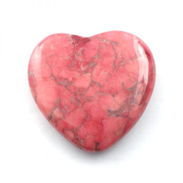 Dyed Heart, Red All Polished Crystals heart