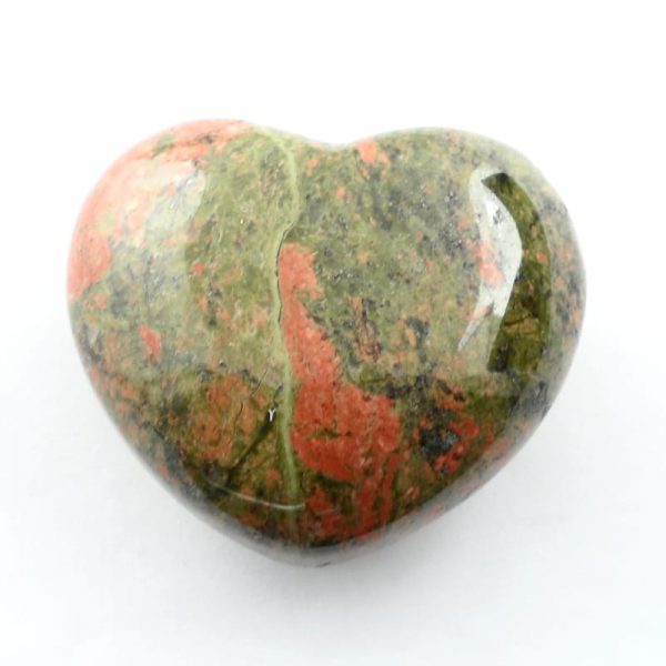 Unakite Heart All Polished Crystals heart