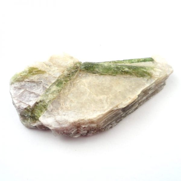 Mica, Lepidolite, and Green Tourmaline Specimen All Raw Crystals green tourmaline
