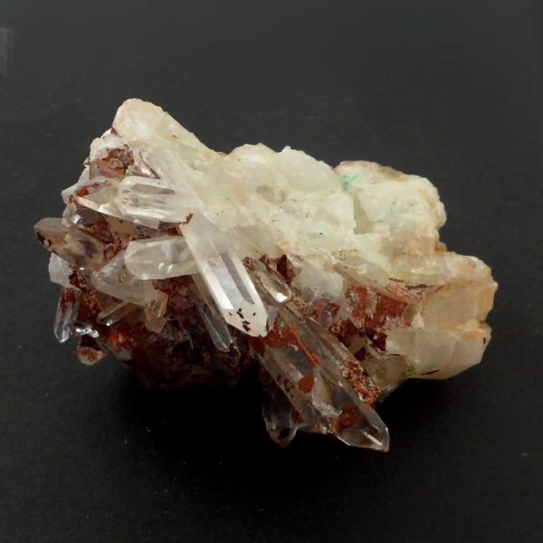Quartz with Iron Inclusions All Raw Crystals cluster
