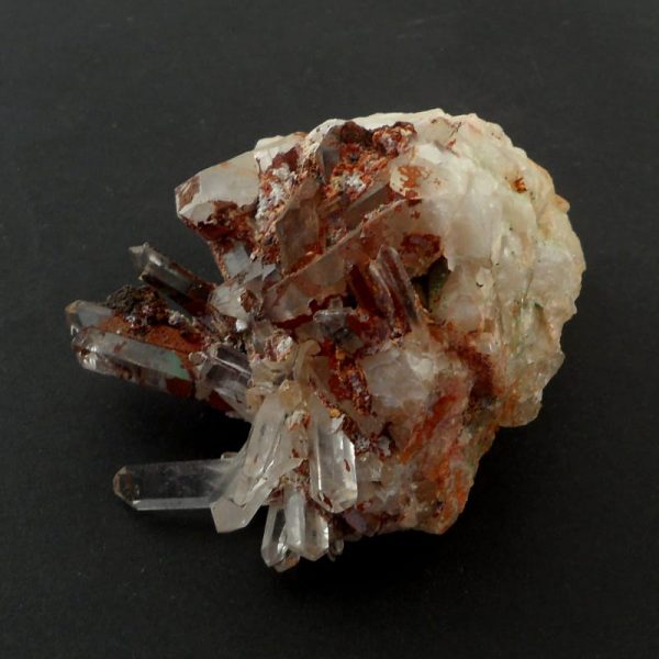 Quartz with Iron Inclusions All Raw Crystals cluster