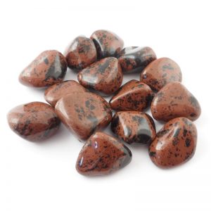 Obsidian, Mahogany, tumbled, 4oz Tumbled Stones mahogany obsidian