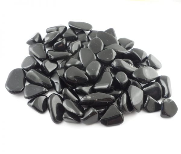 Obsidian, Black, tumbled, 8oz All Tumbled Stones black obsidian