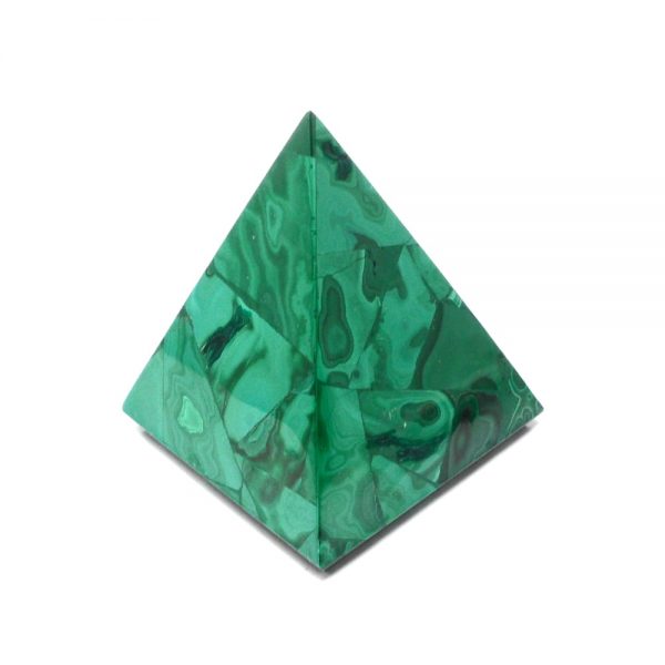 Malachite Pyramid All Polished Crystals malachite