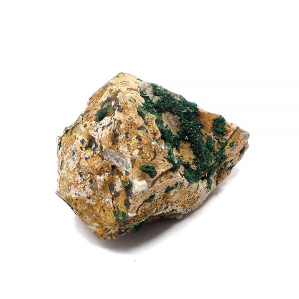 Fibrous Malachite on Matrix All Raw Crystals crystal cluster