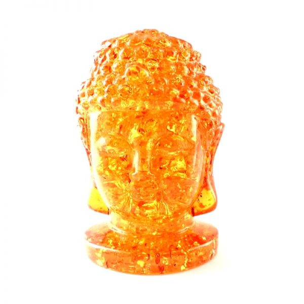 Amber Buddha Head, Reconstituted All Specialty Items amber