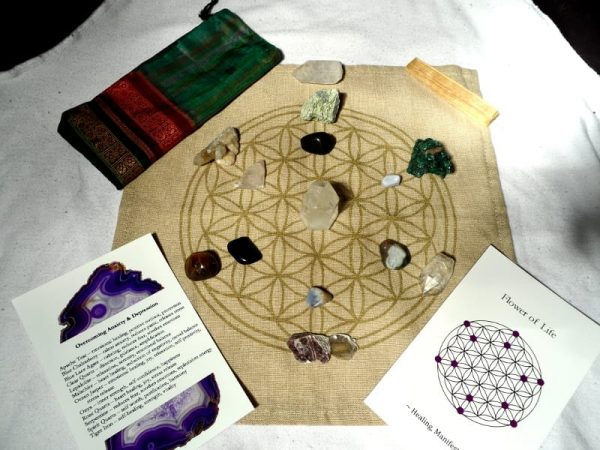 Make Your Own Crystal Grid – Overcoming Anxiety & Depression All Specialty Items crystal grid