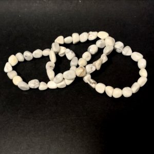 Howlite Tumbled Stone Bracelet Crystal Jewelry bracelet