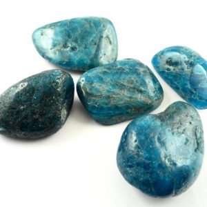 Apatite, Blue, tumbled, 4oz Tumbled Stones apatite