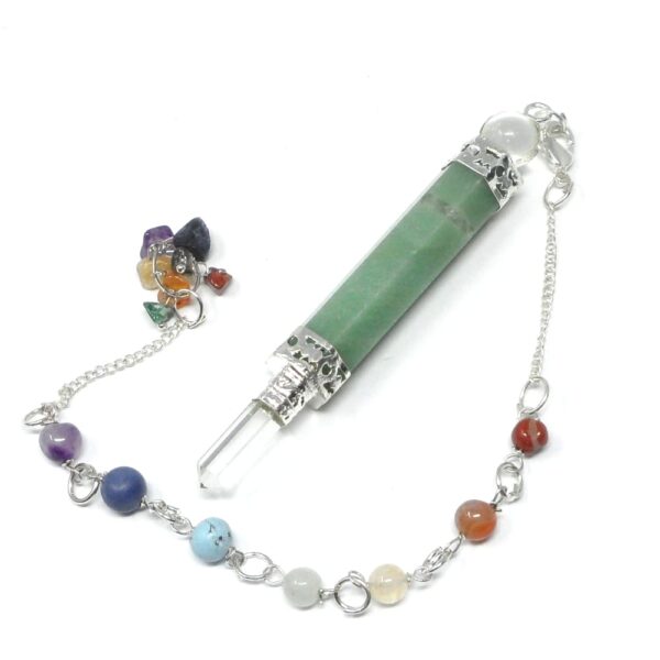 Aventurine Pendulum w Chakra Chip Bracelet All Crystal Jewelry aventurine