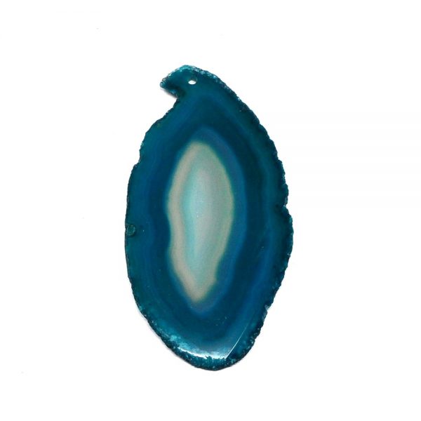 Teal Thin Agate Slice Agate Products agate