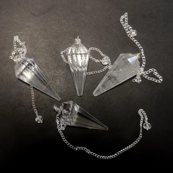 Quartz Pendulum, 12 Sided Point All Specialty Items clear quartz